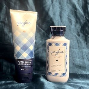 NWT Bath & Body Works GINGHAM Body Cream & Body Lotion both are 8 oz.